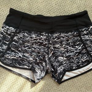 Lululemon Athletica Black and White Athletic Shorts